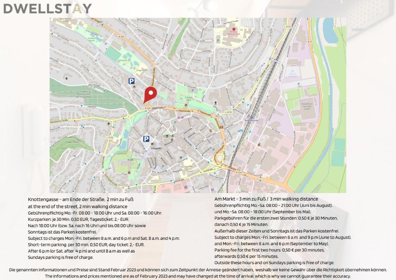 Dwellstay - Modernes Apartment I 55Qm I 2 Zimmer I Kueche I Bad I Terrasse I Tv I Wlan باد هيرسفيلد المظهر الخارجي الصورة
